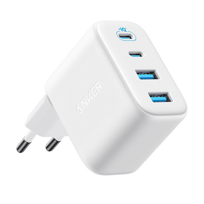 Anker Zolo Nettlader, 50W, 3A, 2 x USB-A - 2 x USB-C, Hvit A121EG21