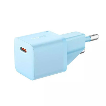 Baseus GaN Mini 1C nettverkslader, 20W, 3A, 1 x USB-C, Blå CCGN050103