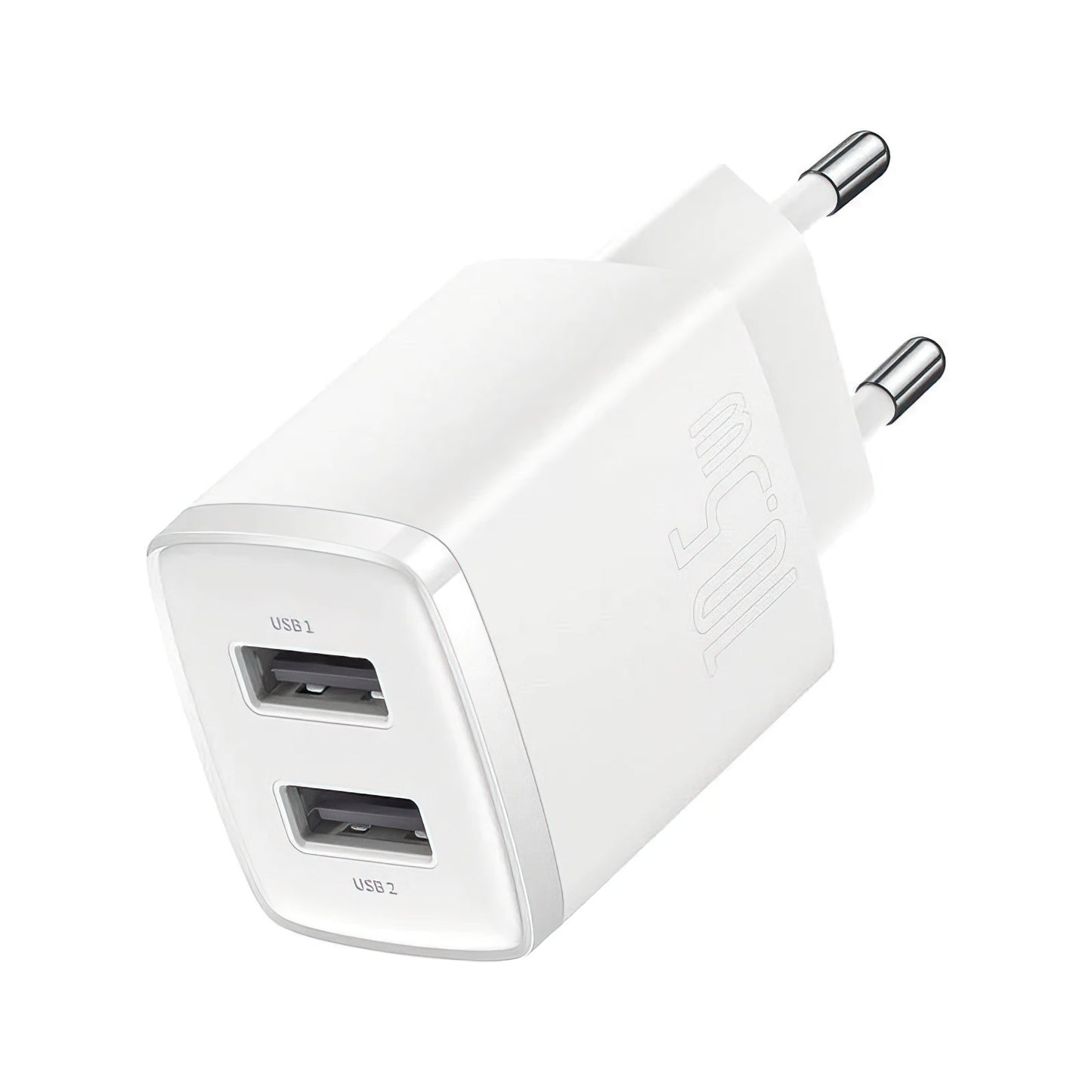 Baseus Compact Nettlader, 10.5W, 2.1A, 2 x USB-A, Hvit CCXJ010202