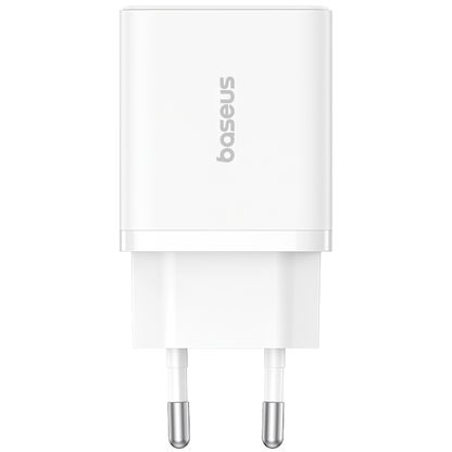Baseus Cube Nettlader, 20W, 3A, 1 x USB-A - 1 x USB-C, Hvit P10111403213-00