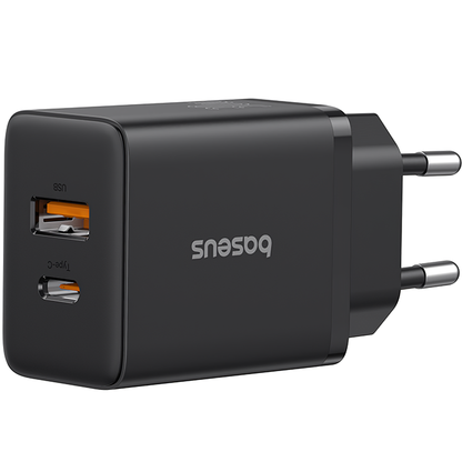 Baseus Cube Nettlader, 20W, 3A, 1 x USB-A - 1 x USB-C, Svart P10111403113-00