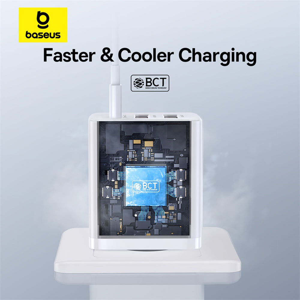 Baseus Cube Nettlader, 30W, 3A, 2 x USB-A - 1 x USB-C, Hvit P10111402213-00