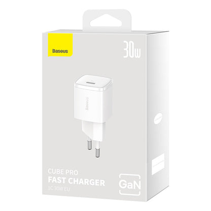 Baseus Cube Pro nettverkslader, 30W, 3A, 1 x USB-C, Hvit CCXF000302