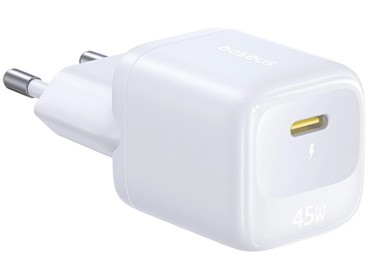 Baseus EnerFill FN22 nettverkslader, 45 W, 3 A, 1 x USB-C, hvit E0123301