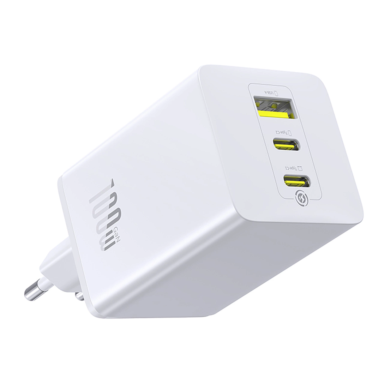 Baseus EnerFill FE11 nettverkslader, 100W, 5A, 1 x USB-A - 2 x USB-C, Hvit P10182102213-00