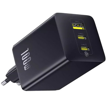 Baseus EnerFill FE11 nettverkslader, 100W, 5A, 1 x USB-A - 2 x USB-C, Grå P10182102123