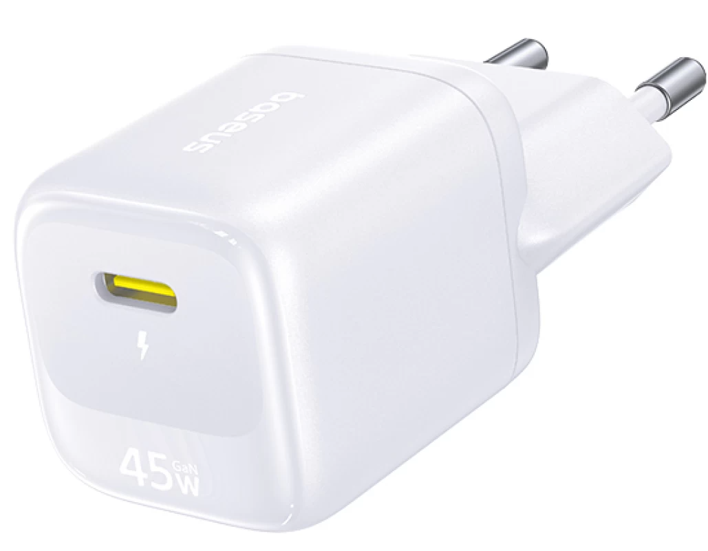 Baseus EnerFill FN22 nettverkslader, 45 W, 3 A, 1 x USB-C, hvit E0123301