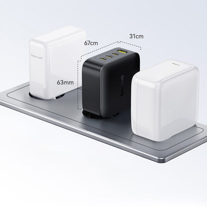 Baseus EnerFill FH11 nettverkslader, 140W, 5A, 1 x USB-A - 3 x USB-C, Svart E0121J00