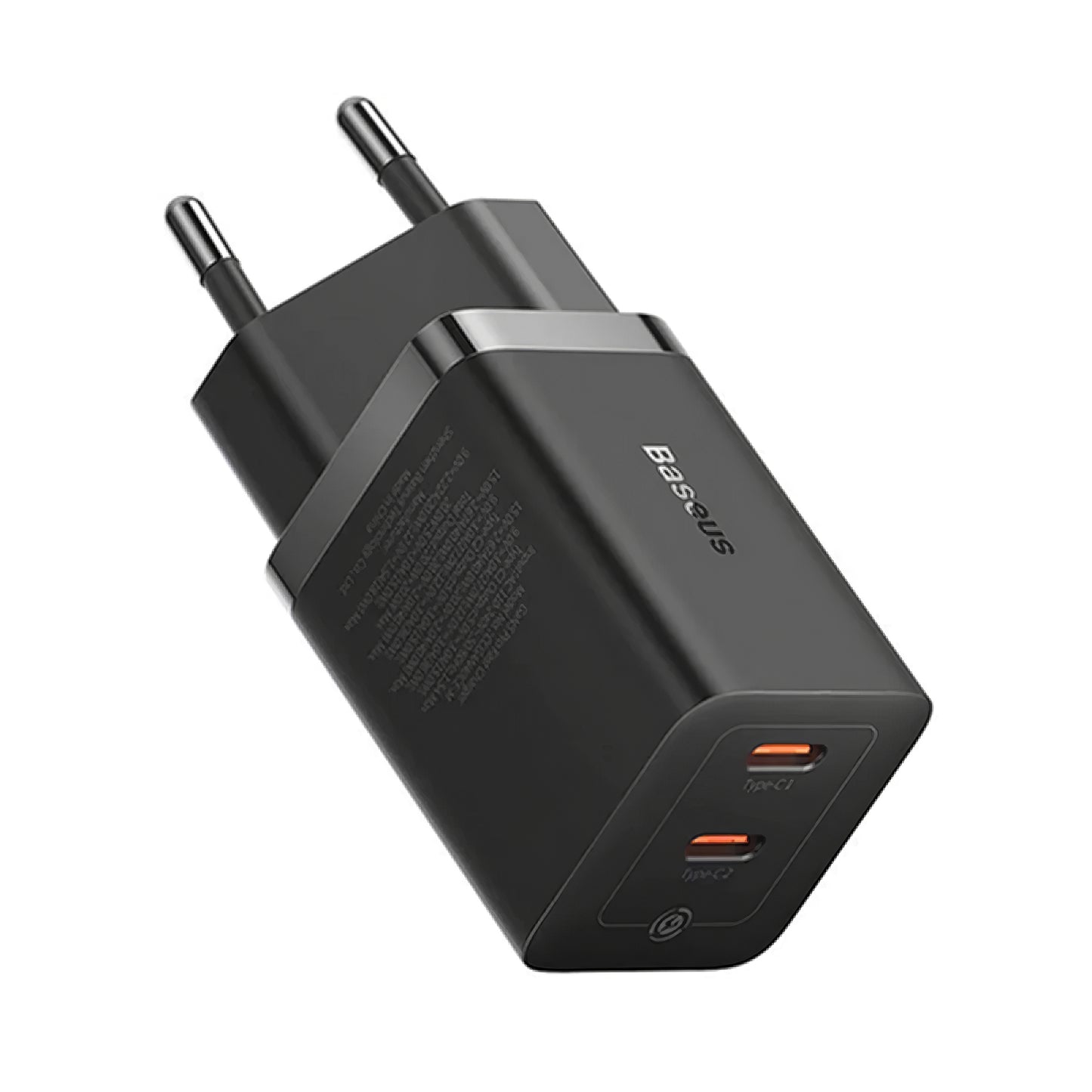 Nettlader Baseus GaN5 Pro, 40W, 3A, 2 x USB-C, Svart CCGP180101