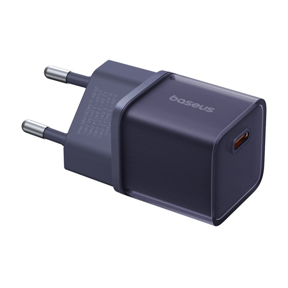 Nettlader Baseus GaN5S, 30W, 3A, 1 x USB-C, Lilla P10162504523-00