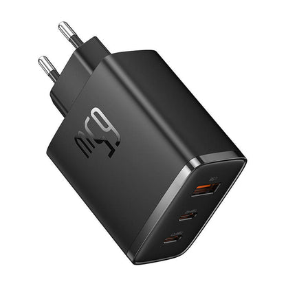 Baseus OS-Cube Pro nettverkslader, 65W, 3.25A, 1 x USB-A - 2 x USB-C, Svart P10152301113-00