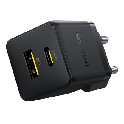 Baseus Palm nettverkslader, 30W, 3A, 1 x USB-A - 1 x USB-C, Svart P1011160A113-00
