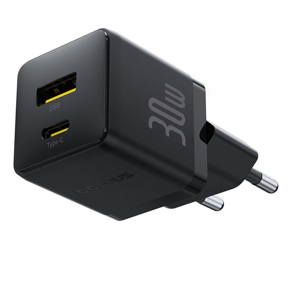 Baseus Palm nettverkslader, 30W, 3A, 1 x USB-A - 1 x USB-C, Svart P1011160A113-00