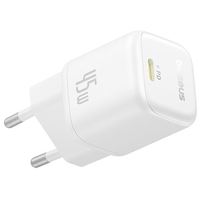 Baseus PicoGo Nettlader, 45W, 3A, 1 x USB-C, Hvit P10176800213-00