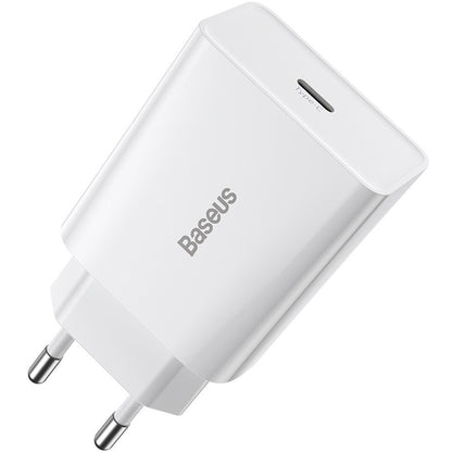 Nettlader Baseus Speed Mini, 20W, 3A, 1 x USB-C, Hvit CCFS-SN02
