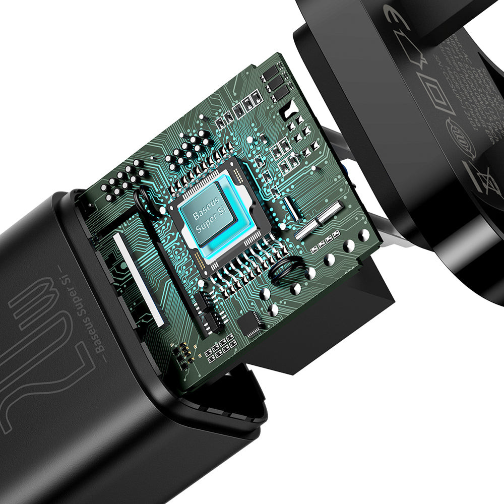 Baseus Super Si UK nettverkslader, 20W, 3A, 1 x USB-C, Svart CCSUP-K01