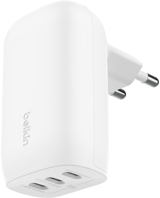 Belkin BoostCharge nettadapter, 67W, 3A, 3 x USB-C, hvit WCC002vfWH