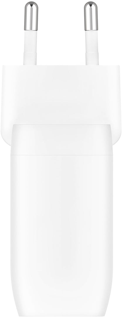 Belkin BoostCharge Pro Dual nettadapter, 60W, 3A, 2 x USB-C, hvit WCB010vfWH