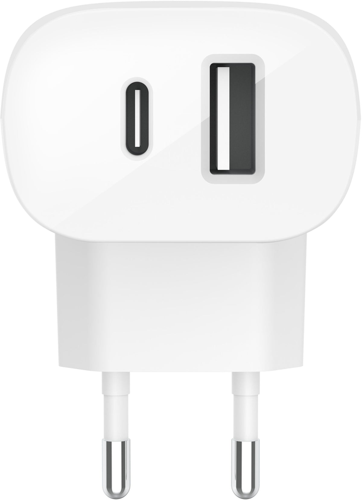 Belkin BoostCharge Dual Nettlader, 37W, 3A, 1 x USB-A - x USB-C, Hvit WCB007vfWH