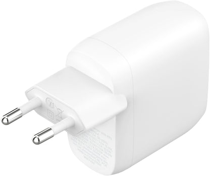 Belkin BoostCharge Pro Dual nettadapter, 60W, 3A, 2 x USB-C, hvit WCB010vfWH