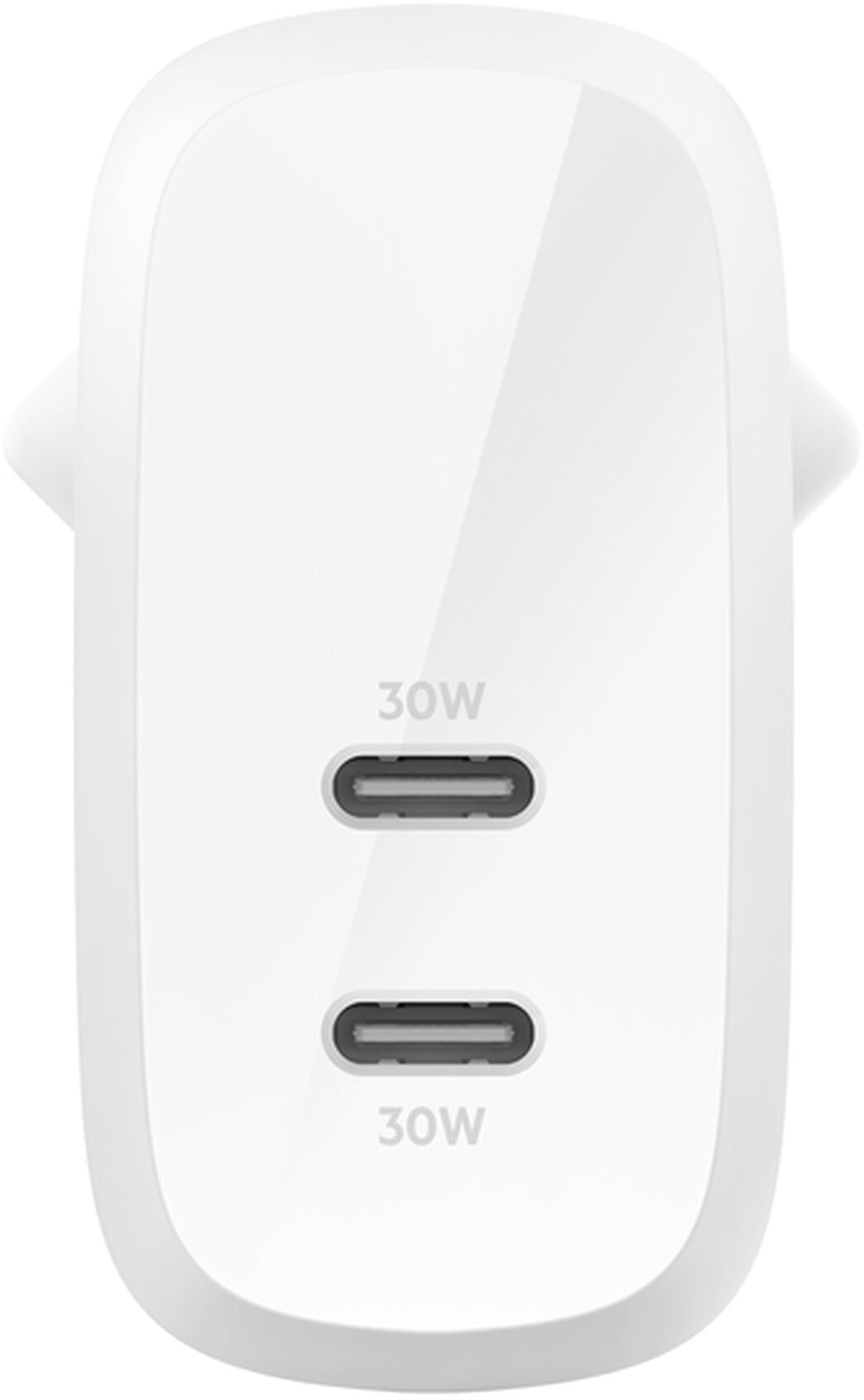 Belkin BoostCharge Pro Dual nettadapter, 60W, 3A, 2 x USB-C, hvit WCB010vfWH