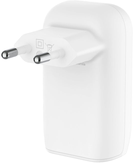 Belkin BoostCharge nettadapter, 67W, 3A, 3 x USB-C, hvit WCC002vfWH
