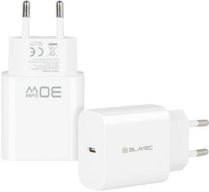 Blavec BC-14 nettadapter, 30 W, 3 A, 1 x USB-C, hvit
