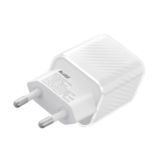 Blueo Nettlader, 35W, 3A, 1 x USB-A - 1 x USB-C, Hvit
