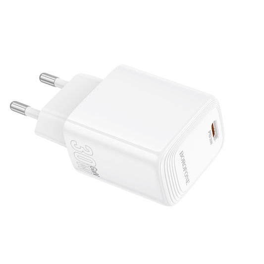 Borofone BN28 Fuente nettverkslader, 30W, 3A, 1 x USB-C, Hvit