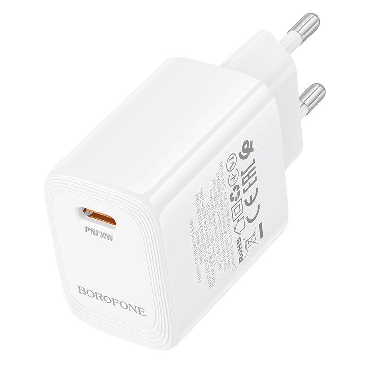 Borofone BN28 Fuente nettverkslader, 30W, 3A, 1 x USB-C, Hvit