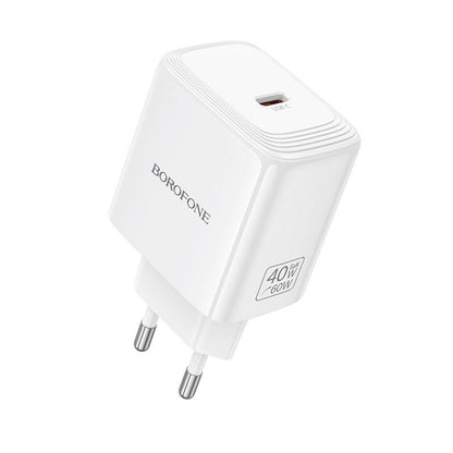 Borofone BN33 Fuente nettadapter, 40W, 1 x USB-C, hvit