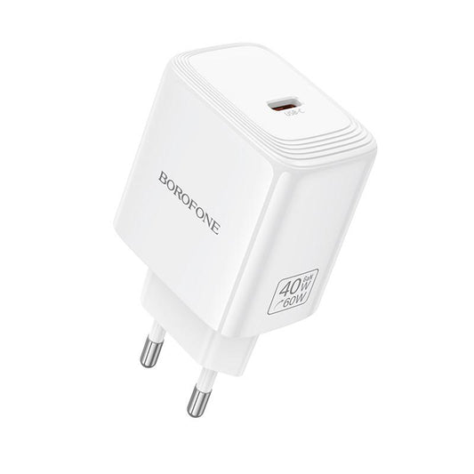 Borofone BN33 Fuente nettadapter, 40W, 1 x USB-C, hvit