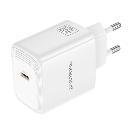 Borofone BN33 Fuente nettadapter, 40W, 1 x USB-C, hvit