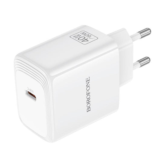 Borofone BN33 Fuente nettadapter, 40W, 1 x USB-C, hvit