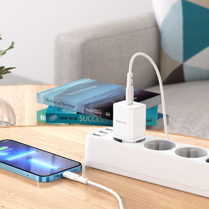 Nettlader Borofone BN6 Field, 20W, 3A, 1 x USB-C, Hvit