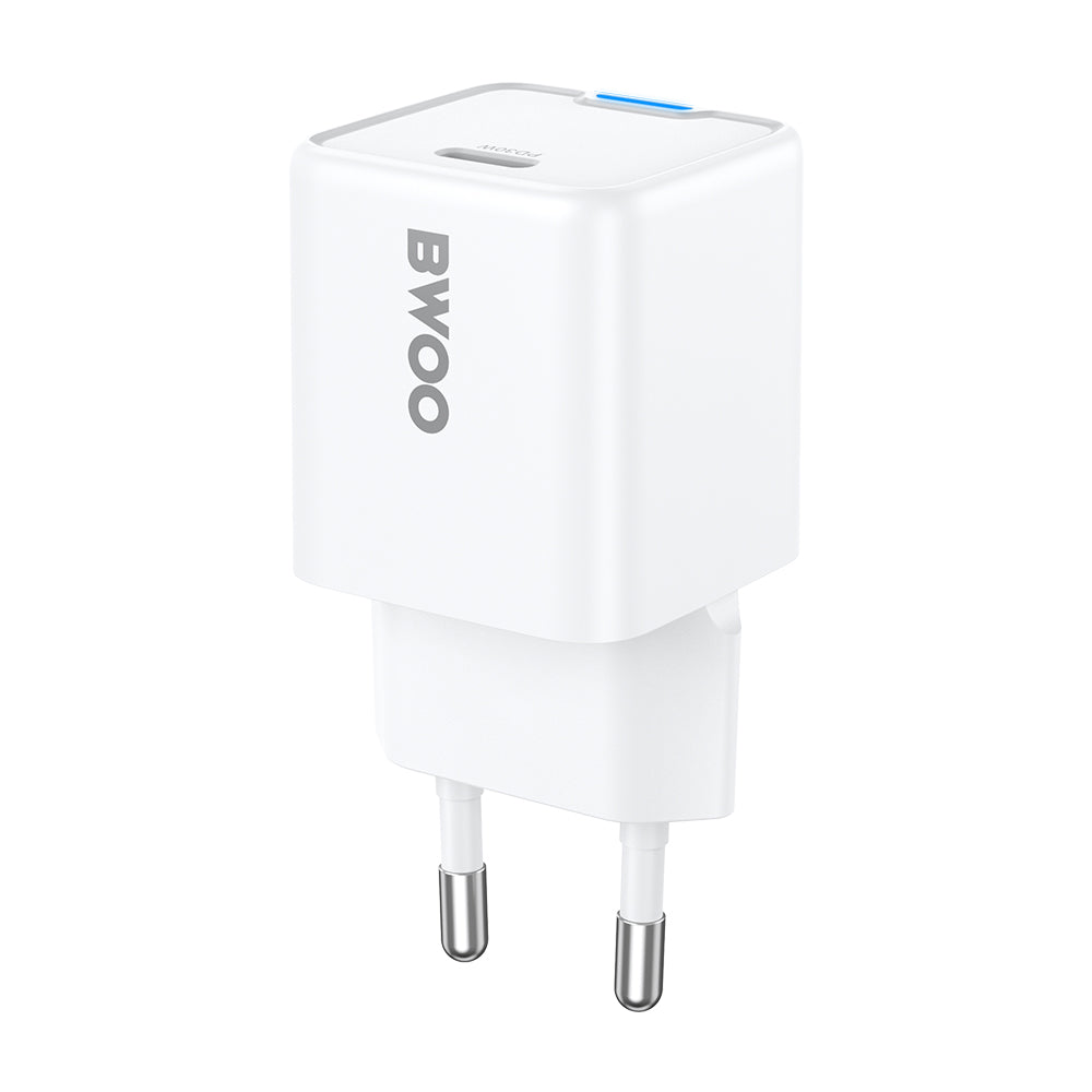 Nettlader BWOO CDA211, 30W, 3A, 1 x USB-C, Hvit