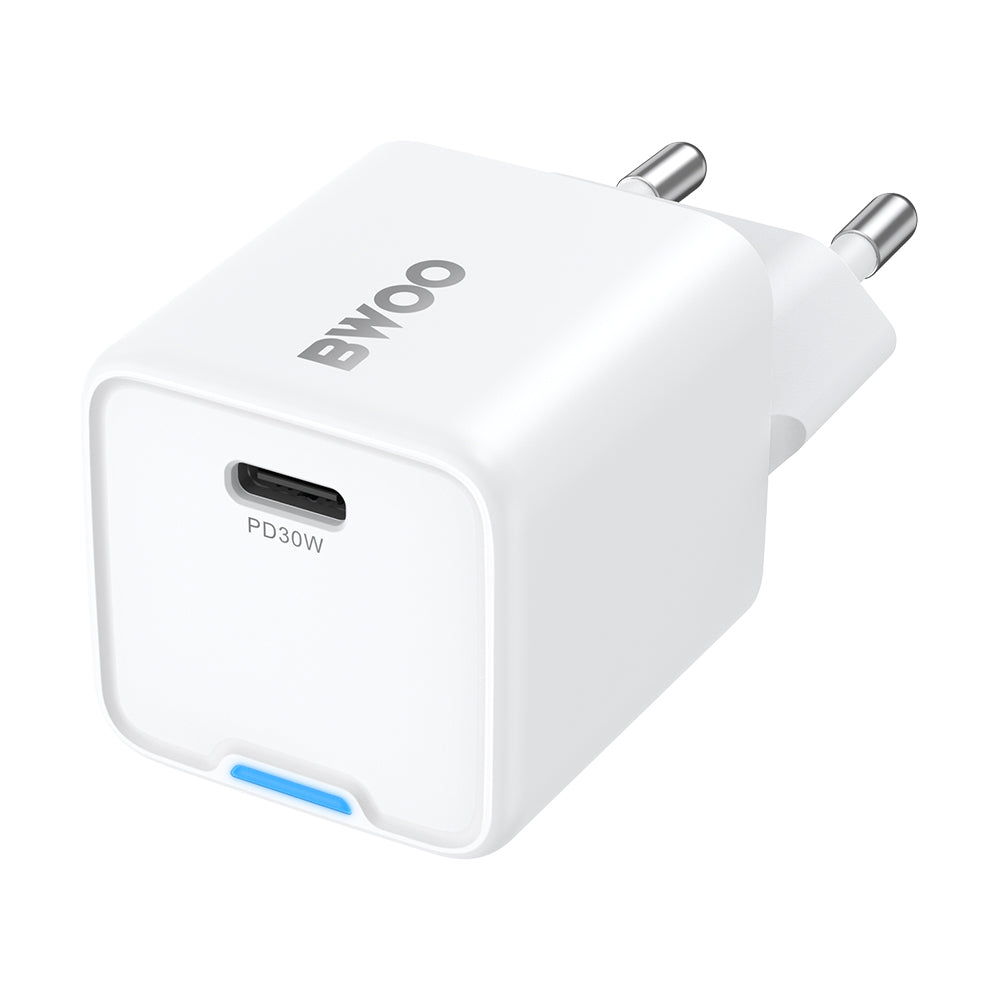 Nettlader BWOO CDA211, 30W, 3A, 1 x USB-C, Hvit
