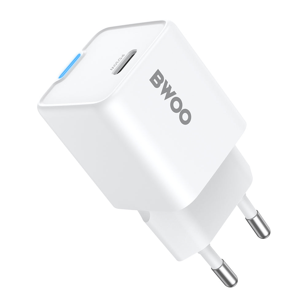 Nettlader BWOO CDA211, 30W, 3A, 1 x USB-C, Hvit