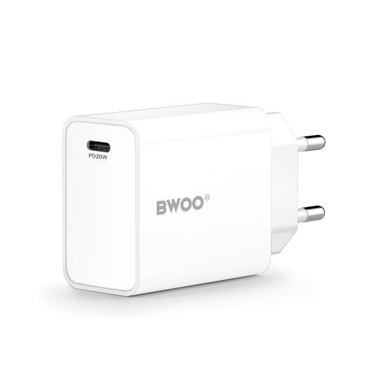 Nettlader BWOO CDA226, 20W, 3A, 1 x USB-C, Hvit
