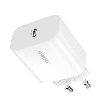 Nettlader BWOO CDA233, 20W, 3A, 1 x USB-C, Hvit