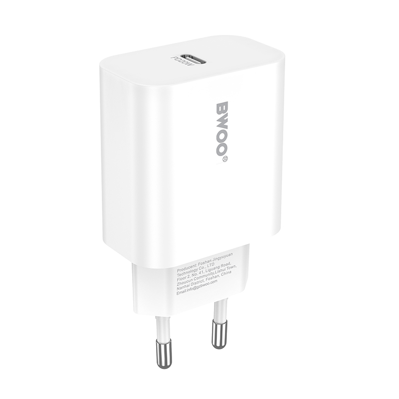 Nettlader BWOO CDA233, 20W, 3A, 1 x USB-C, Hvit
