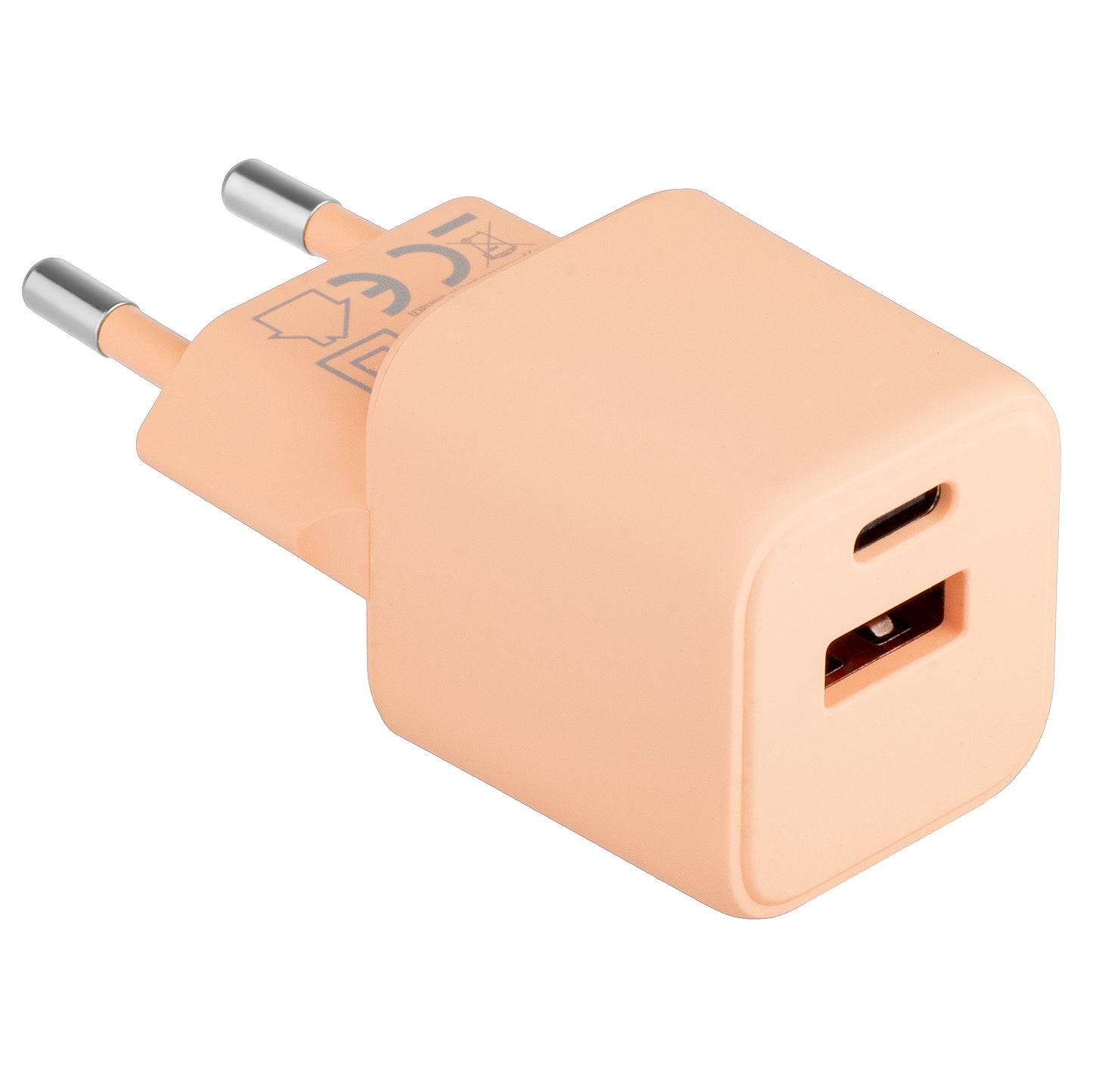 Nettverkslader Colorum CLS30-AC-14, 30W, 3A, 1 x USB-A - 1 x USB-C, Oransje 