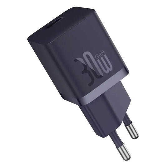Nettlader med USB-C-kabel Baseus GaN Mini 1C, 30W, 3A, 1 x USB-C, Lilla P10110902523-00