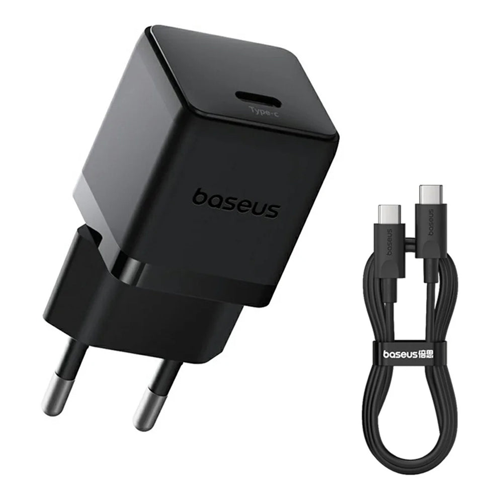 Nettlader med USB-C-kabel Baseus Palm, 20W, 3A, 1 x USB-C, Svart P10111602113-01