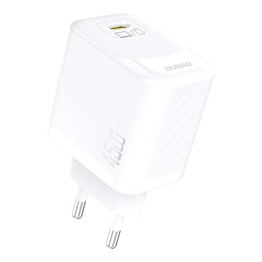 Nettlader med USB-C-kabel Dudao A28C, 45W, 3A, 1 x USB-C, Hvit