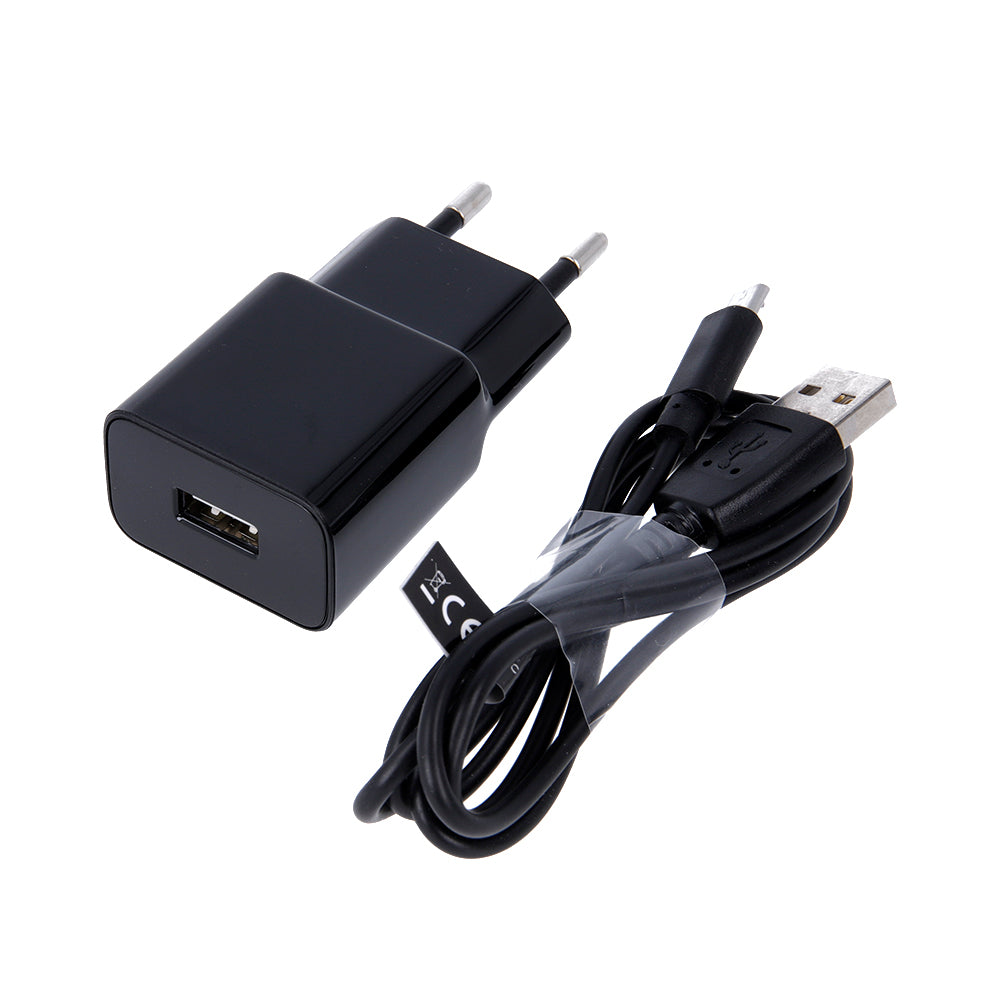 MaXlife MXTC-01 Nettverkslader med microUSB-kabel, 10,5 W, 2,1 A, 1 x USB-A, svart