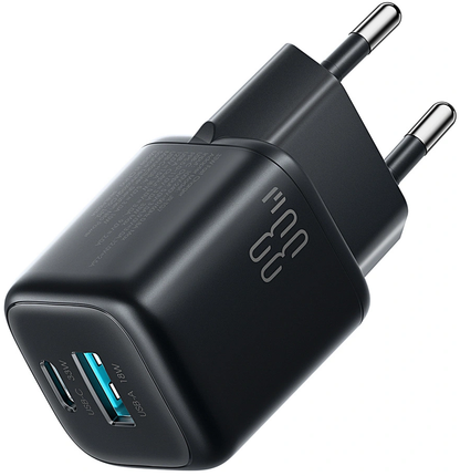 Nettlader med USB-C-kabel Joyroom JR-TG7, 33W, 3A, 1 x USB-A - 1 x USB-C, Svart