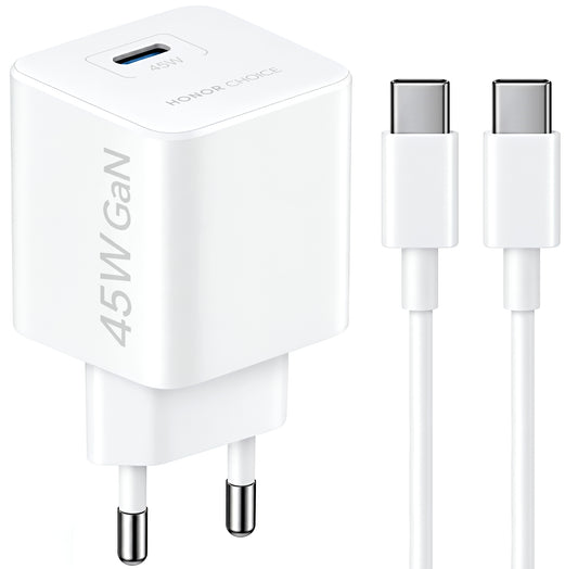 Nettlader med USB-C-kabel Honor Choice CP045E, 45W, 3A, 1 x USB-C, Hvit 5504ALHP