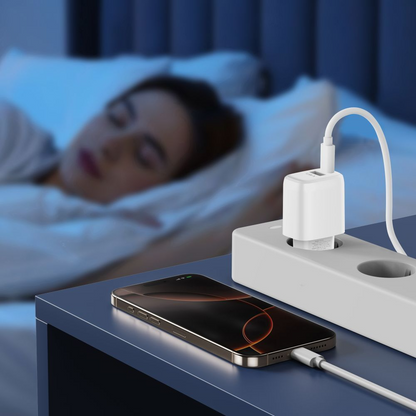 Nettlader med USB-C-kabel Tech-Protect NCA20, 20W, 3A, 1 x USB-A - 1 x USB-C, Hvit