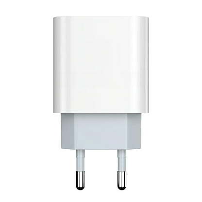 Nettlader med USB-C-kabel Prestico F8S, 20W, 3A, 1 x USB-C, hvit